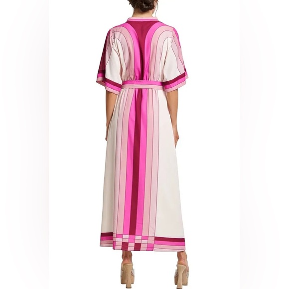 🩷CIEBON-Carmine Stripe Elbow Sleeve Shirtdress🩷 - Picture 6 of 13